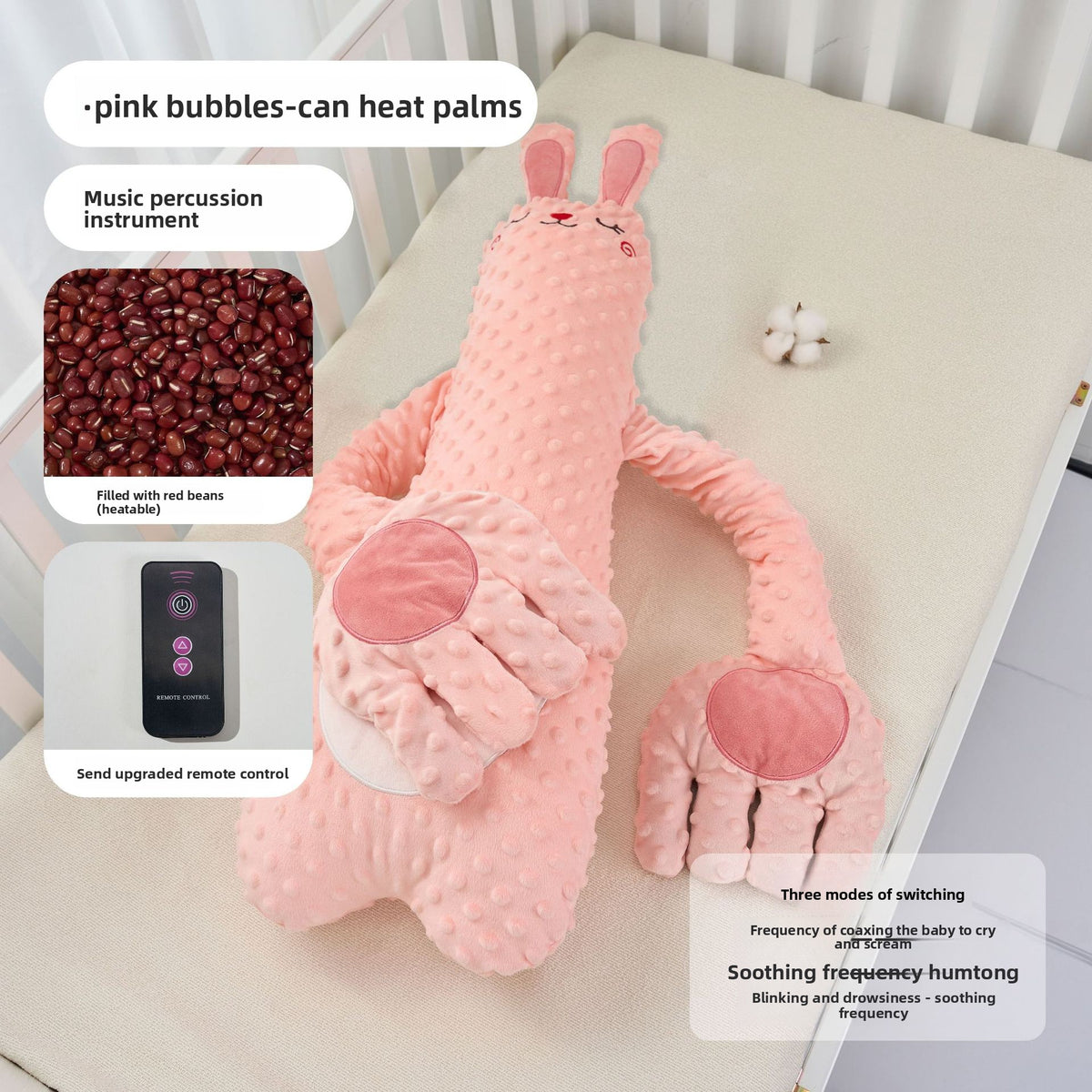 Baby Soothing Pillow with Patting and Lullaby Features