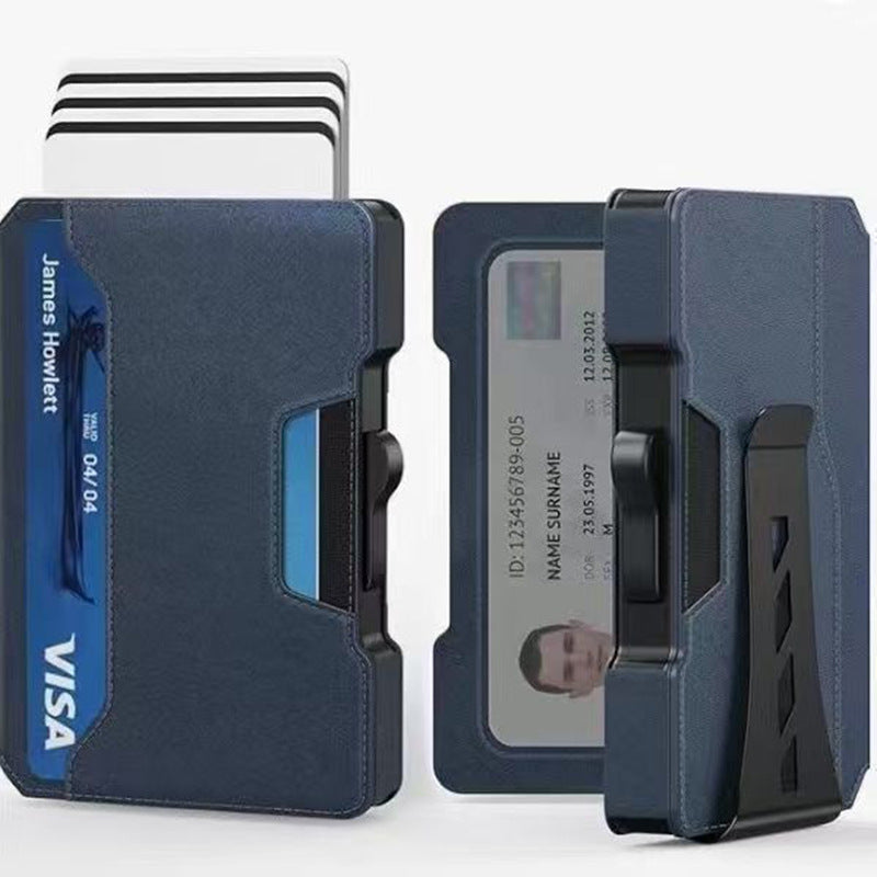 Leather anti-theft cardholder wallet