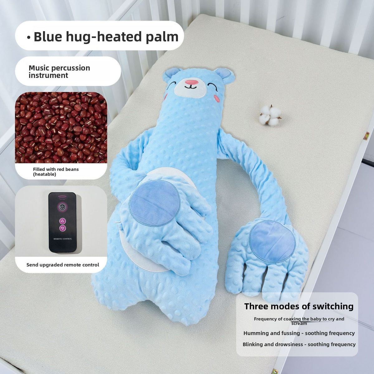 Baby Soothing Pillow with Patting and Lullaby Features