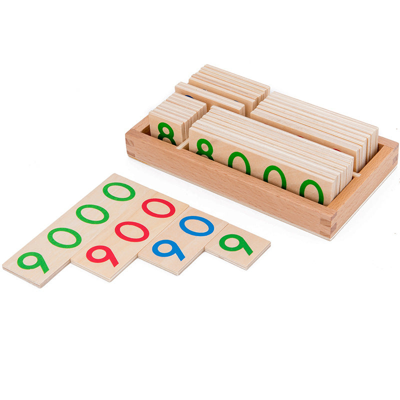 Montessori Math Explorer Blocks 1-9999 wooden cards