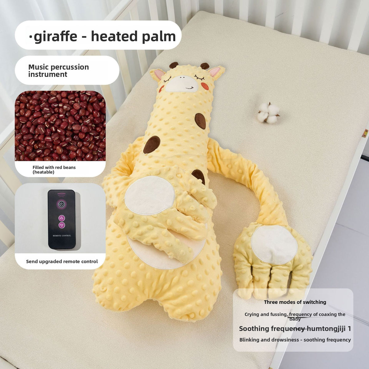 Baby Soothing Pillow with Patting and Lullaby Features