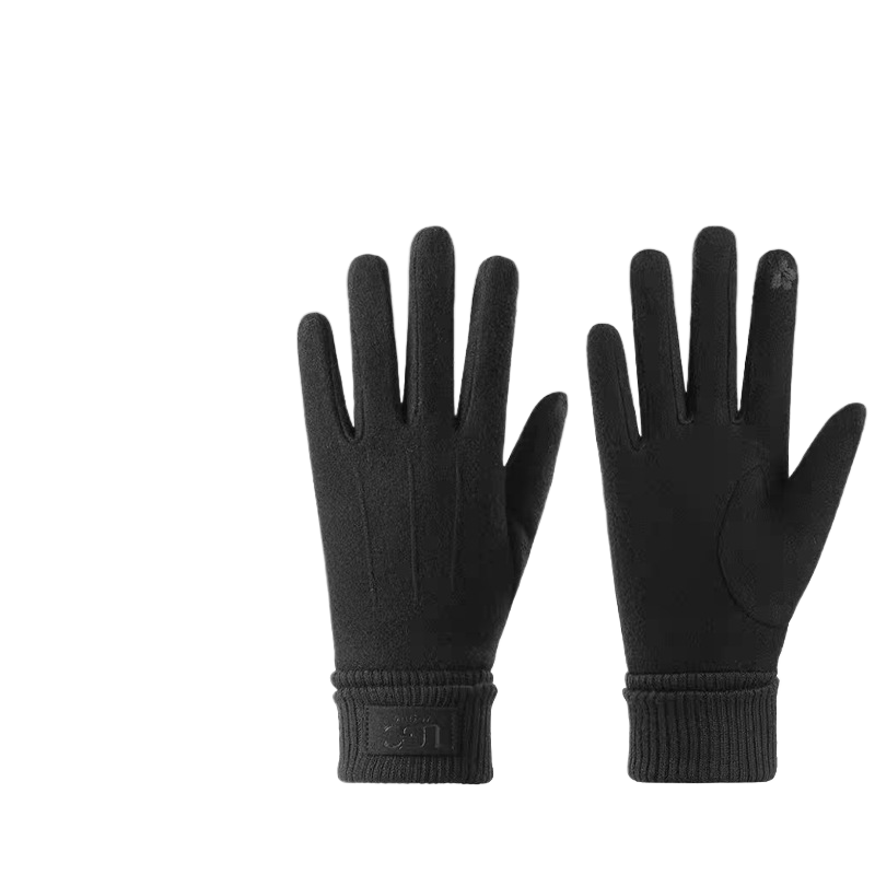 Winter Touchscreen Warm Plush Lined Knit Gloves Anti-Slip Windproof