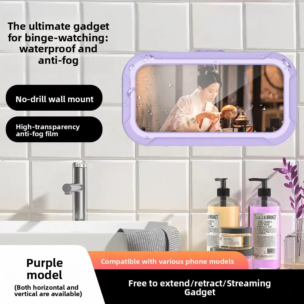 360� Rotatable Waterproof Phone Case Holder Wall-Mounted Telescopic Stand