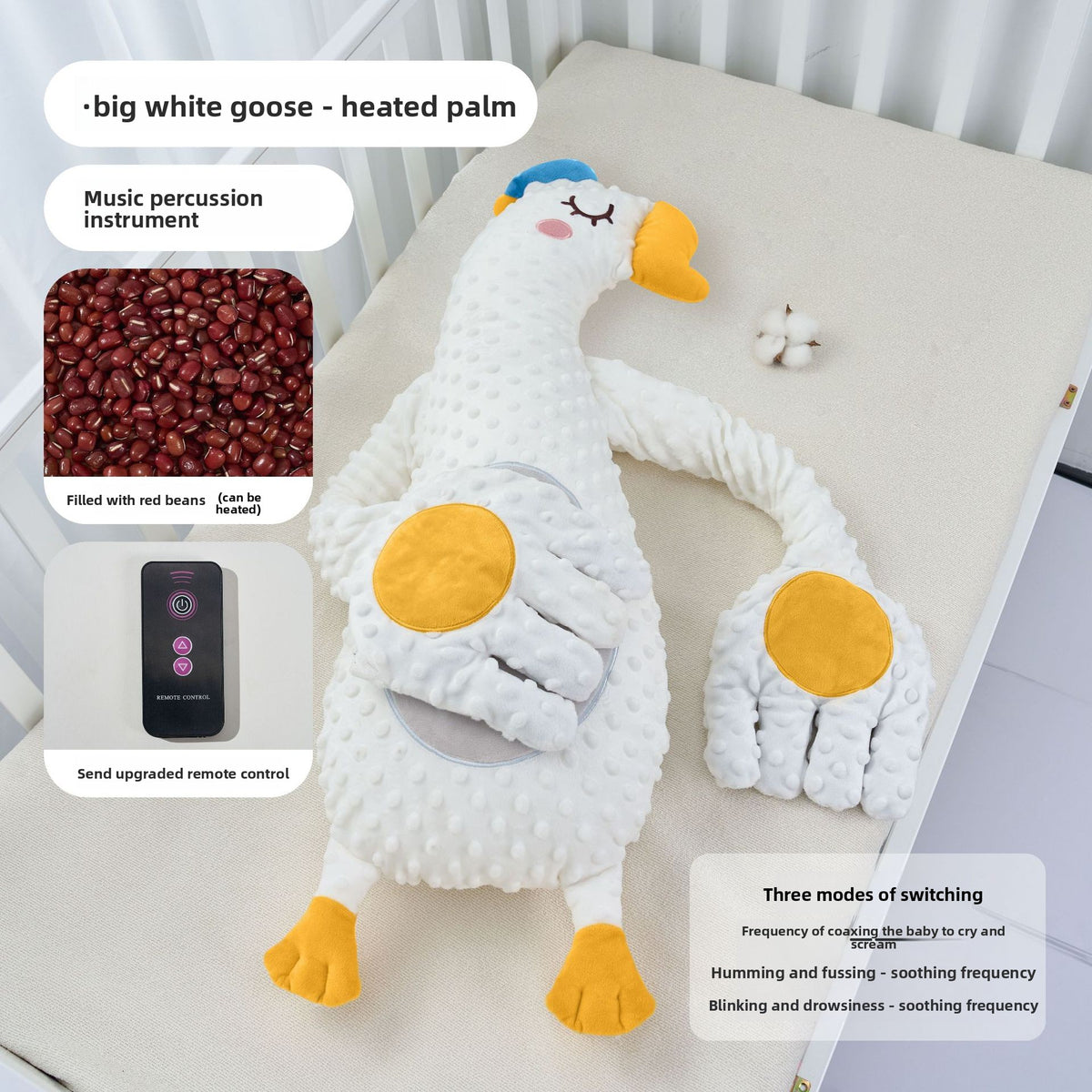 Baby Soothing Pillow with Patting and Lullaby Features